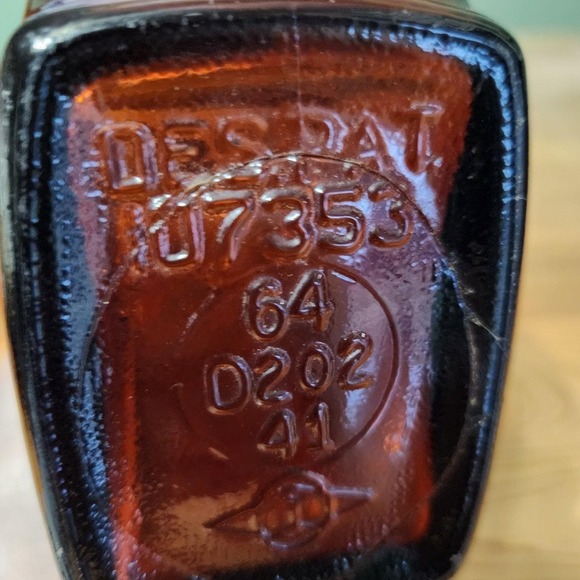 Vintage Bardstown Amber Brown Violin Shape Whiskey Bottle 1930s Prohibition Time - Picture 5 of 5